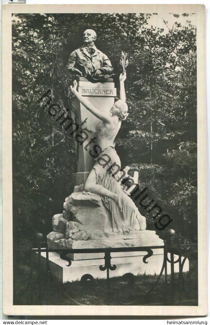 Wien - Bruckner-Denkmal - Stadtpark - Foto-Ansichtskarte - Verlag Postkarten-Industrie AG Wien - Vienna Center