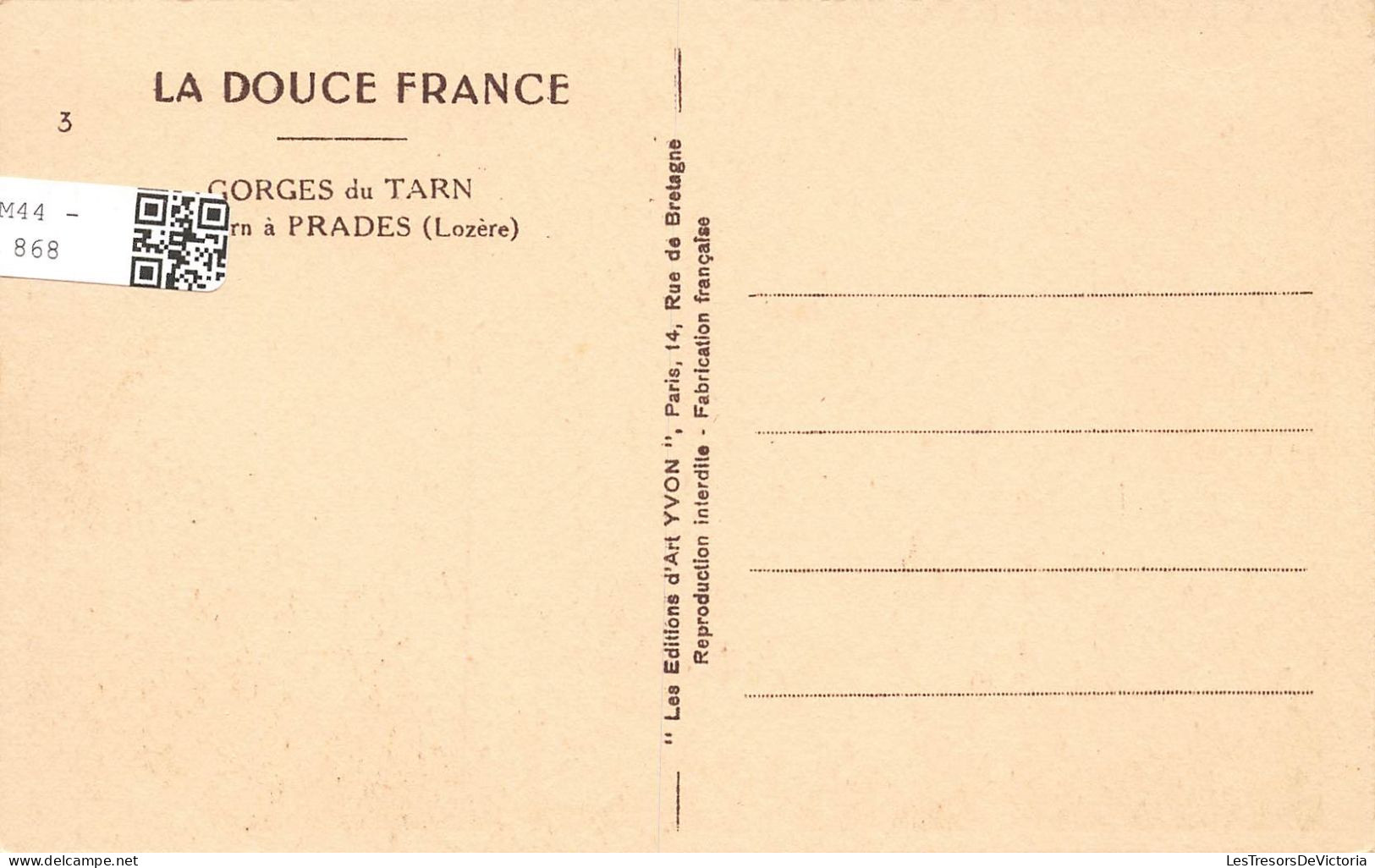 FRANCE - Les Gorges Du Tarn - ??rn à Prades (Lozère) - Vue Des Montagnes - Carte Postale Ancienne - Gorges Du Tarn