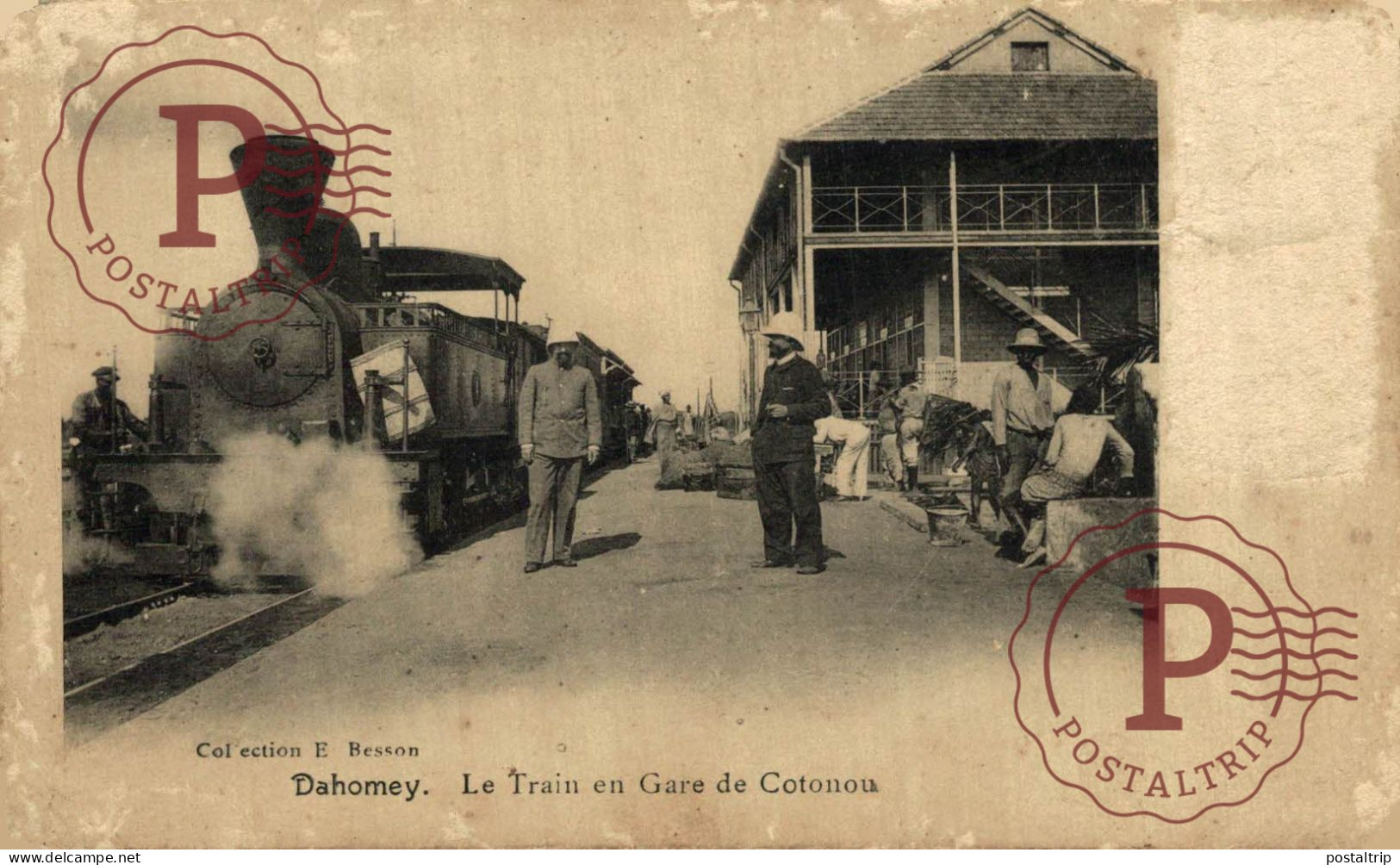 DAHOMEY. Train En Gare De Cotonou Collection E Besson. TREN. ESTACION. - Dahomey