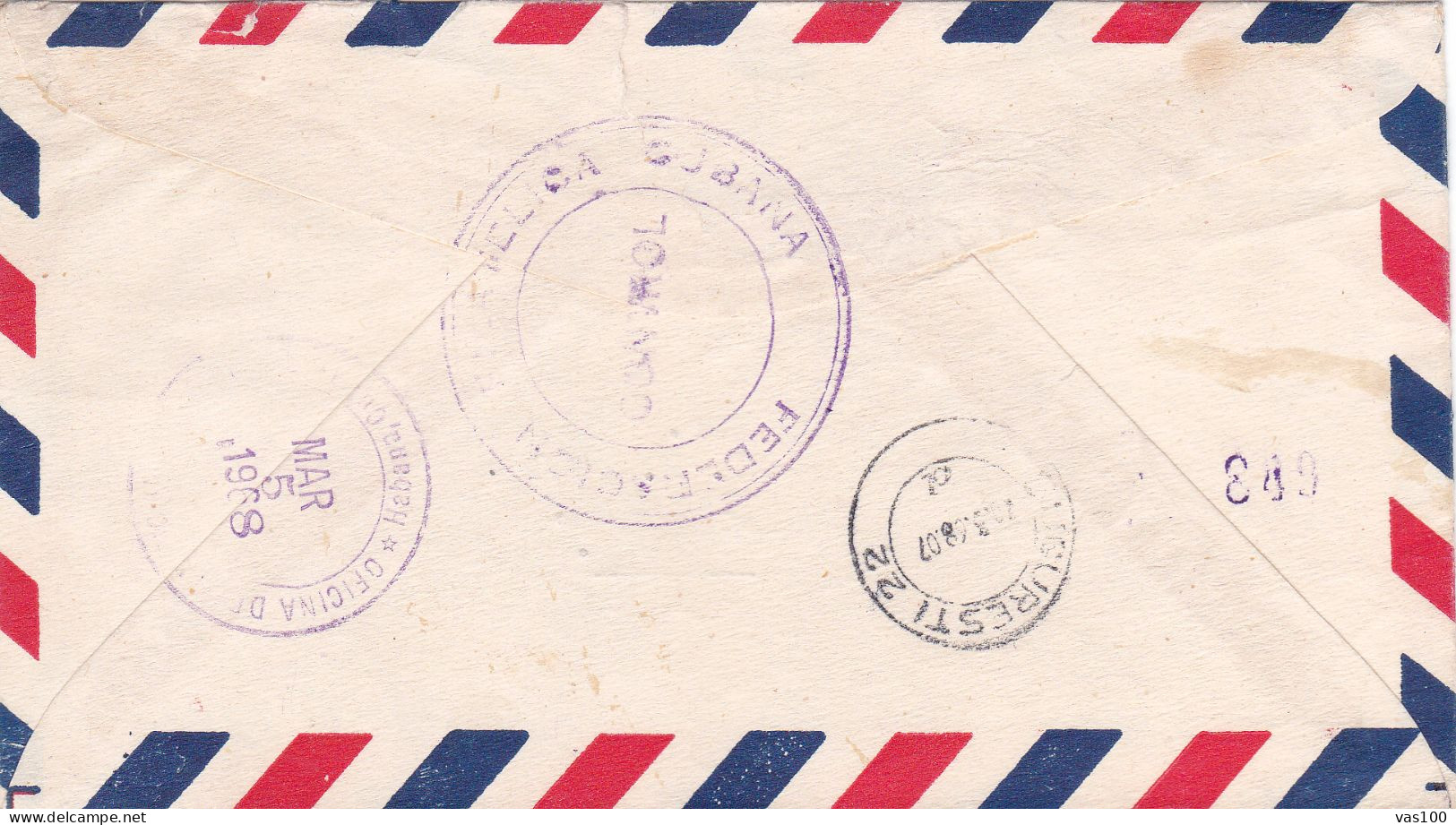 STAMPS ON COVERS 19 68 CUBA - Cartas & Documentos