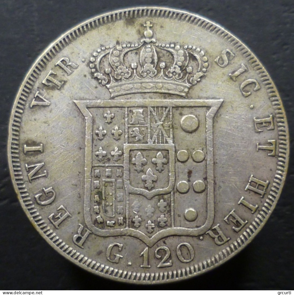 Italia, Regno Di Sicilia - Ferdinando II Di Borbone (1830-1859) Piastra Da 120 Grana - 1840 - Gig. 66bis (R3) - Sicilia