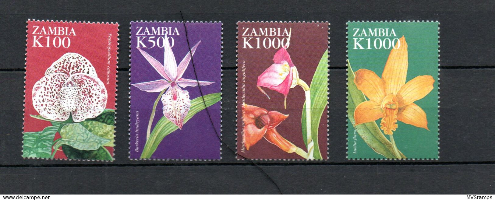 Zambia 1999 Orchids/Flowers/Blumen Stamps (Michel 885, 887, 889/90) MNH - Zambie (1965-...)