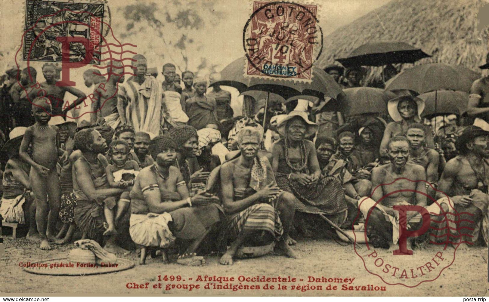 DAHOMEY - Chef Et Groupe D'indigènes De La Région De Savallou - Dahomey