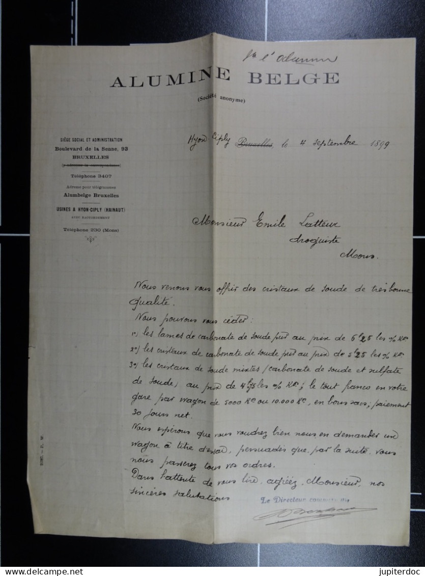 Alumine Belge Hyon-Ciply 1899  /43/ - Perfumería & Droguería