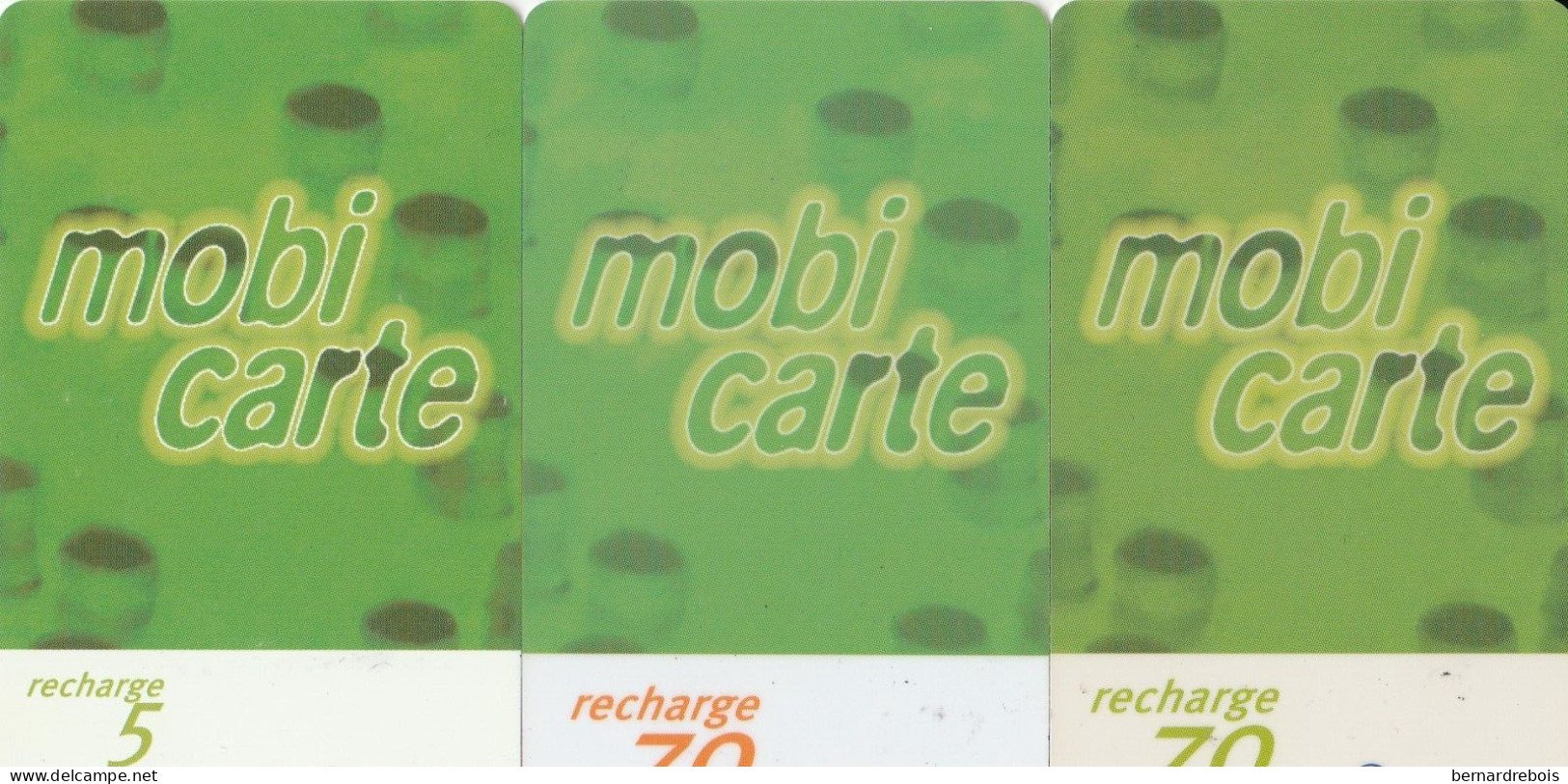 A22 -3 RECHARGES MOBICARTES Pour 1 Euro - Otros & Sin Clasificación