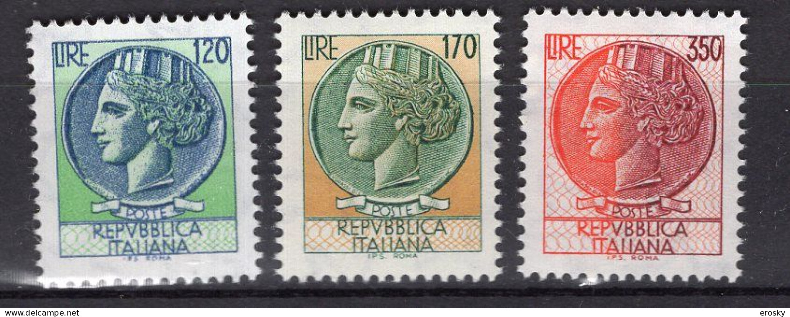 Y0712 - ITALIA Ss N°1395/97 - ITALIE Yv N°1324/26 ** - 1971-80: Neufs