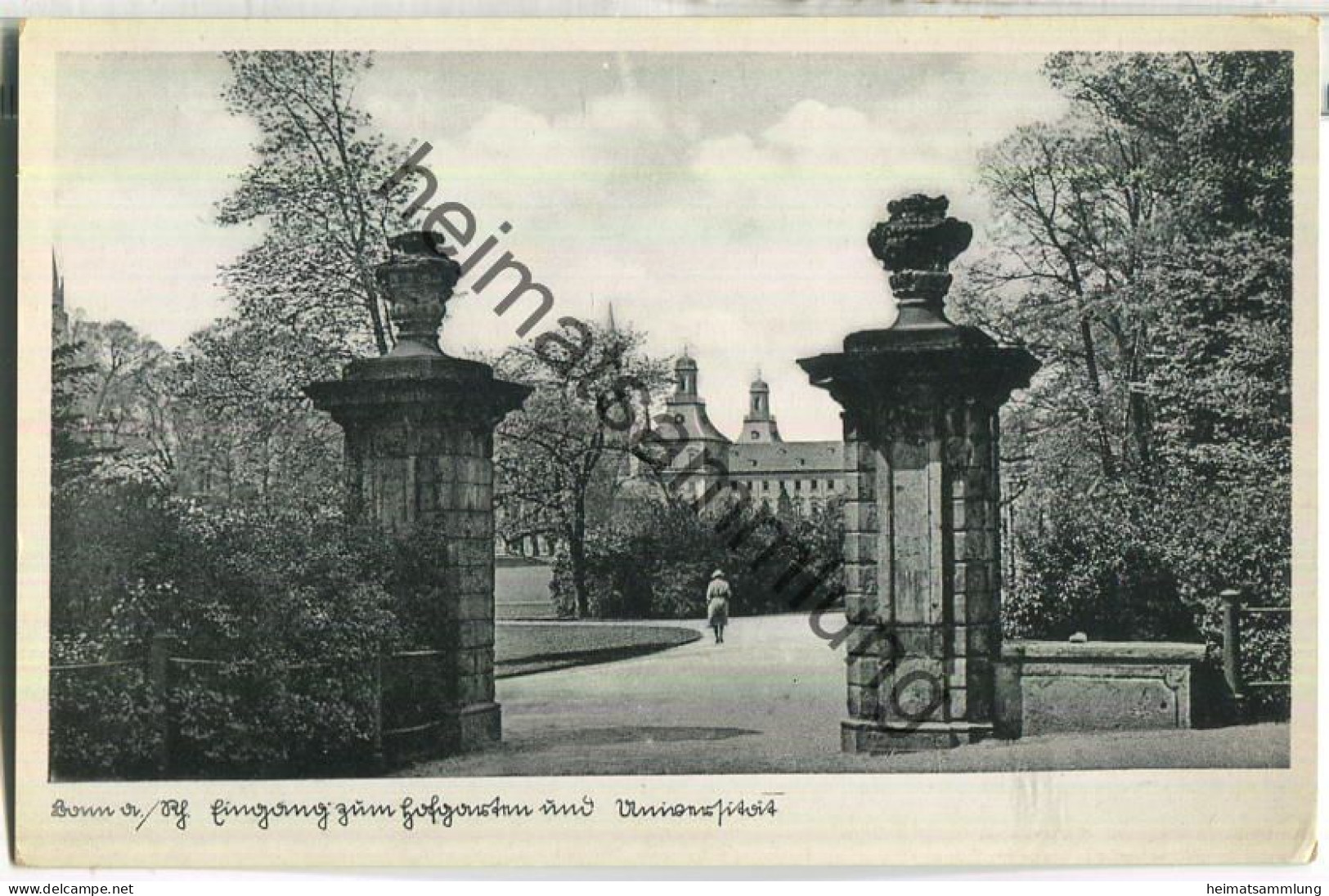 Bonn - Eingang Zum Hofgarten Und Universität - Verlag Schöning & Co Lübeck - Bonn