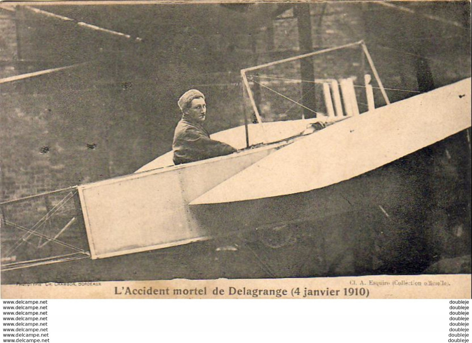 L'Accident Mortel De Delagrange 4 Janvier 1910  Delagrange Dans Son Hangar - Unfälle