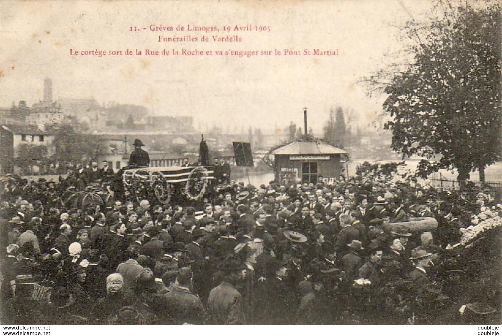 D87 GRÈVE DE LIMOGES 19 AVRIL 1905  Funérailles De VARDELLE - Streiks