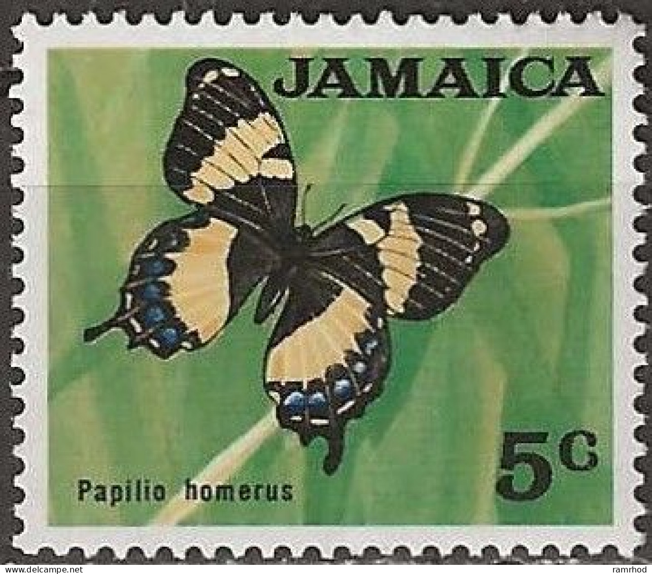 JAMAICA 1970 Decimal Currency - Papilio Homerus (Butterfly) - 5c - Multicoloured MNH - Jamaica (1962-...)