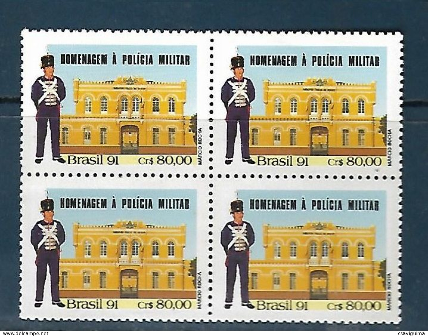 Brasil (Brazil) - 1991 - Block Of 4: Military Police, Uniforms - Yv 2049 - Ungebraucht