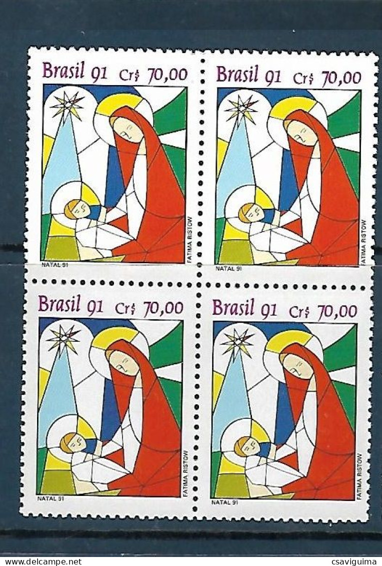 Brasil (Brazil) - 1991 - Block Of 4: Christmas - Yv 2047 - Cristianismo