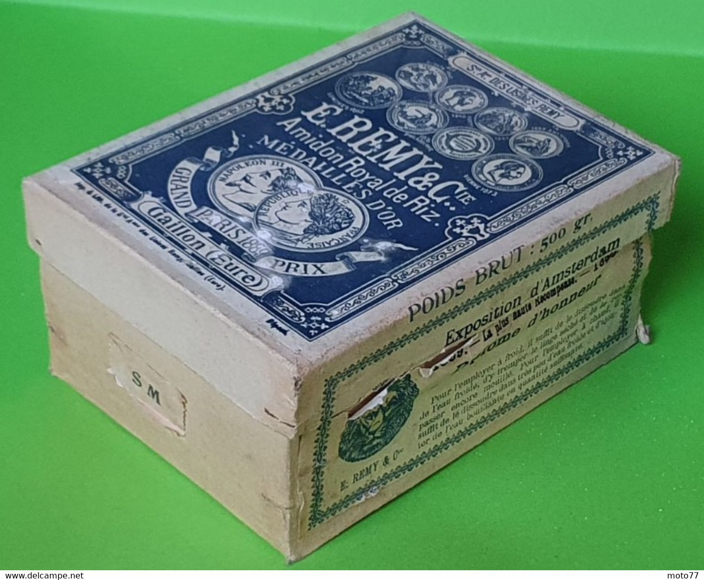 Ancienne BOITE Carton Pleine N2- Publicité AMIDON REMY - Tête De Lion - Prix Exposition Paris 1867 1878 1889 - Vers 1900 - Dosen