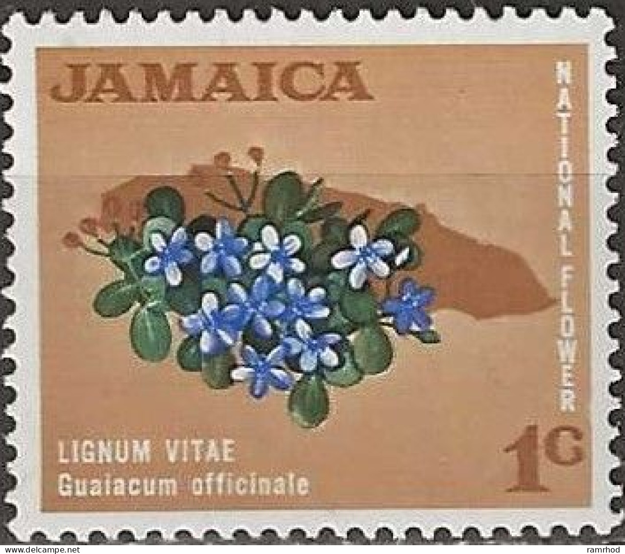 JAMAICA 1970 Decimal Currency - Lignum Vitae - 1c. - Multicoloured MNH - Jamaica (1962-...)