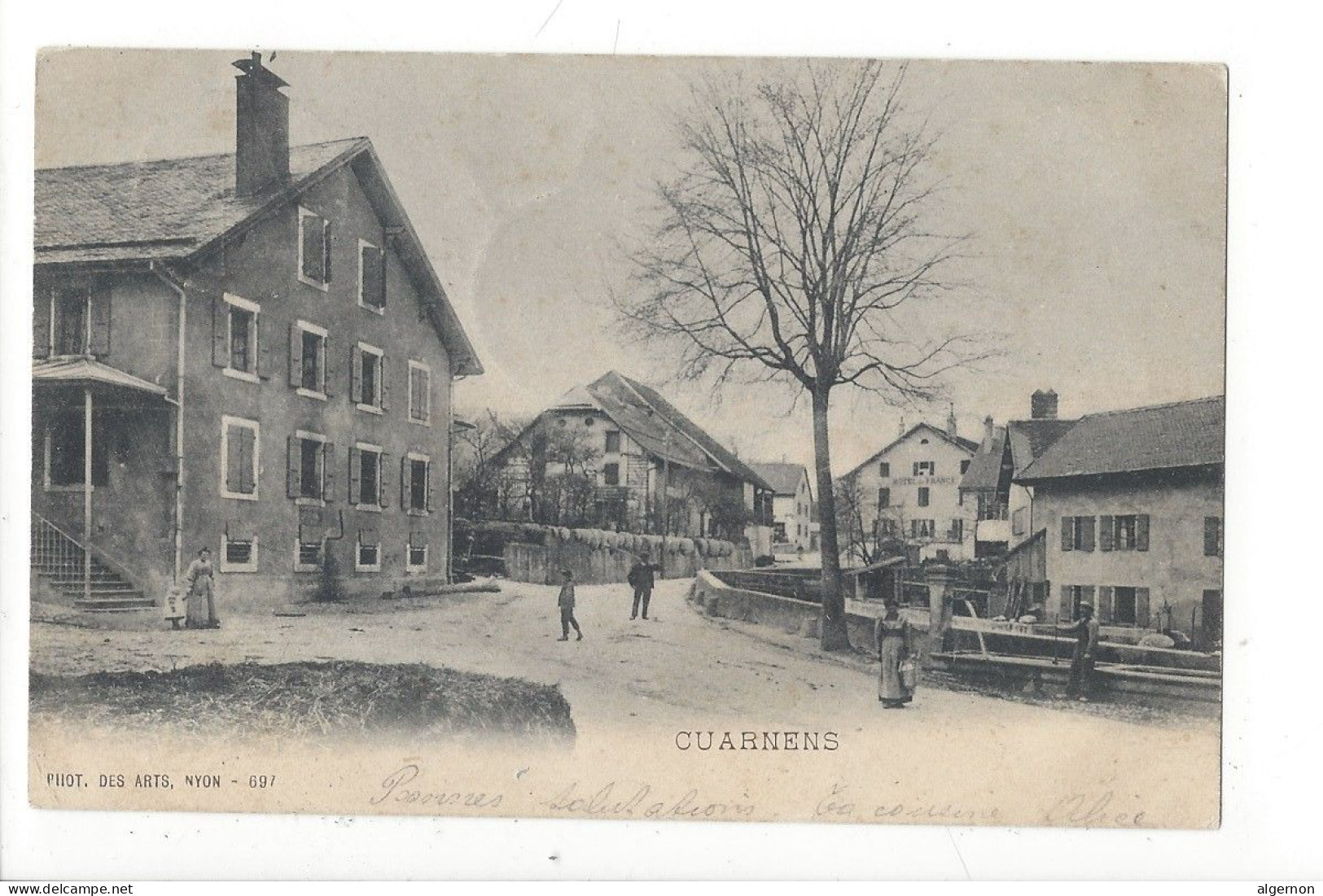 32090 - Cuarnens  1900 + Timbre UPU - Cuarnens