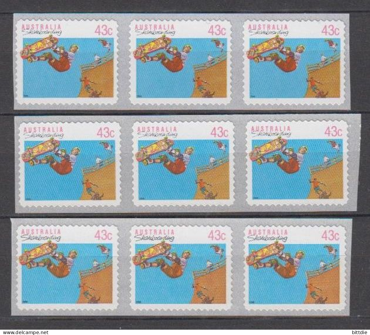 Australien-Lot , Rollenstreifen Von 1225 I+II , Postfrisch / Xx  (9462) - Ungebraucht