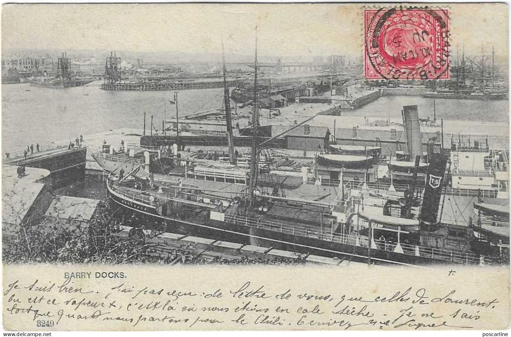 Wales, Glamorgan, Barry, Docks ,1905, 2 Scans - Glamorgan