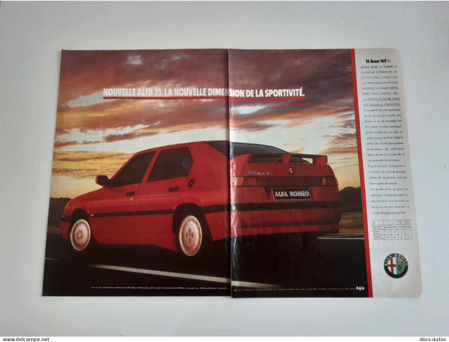 Alfa Romeo Alfa 33 - Publicité De Presse Automobile - Voitures