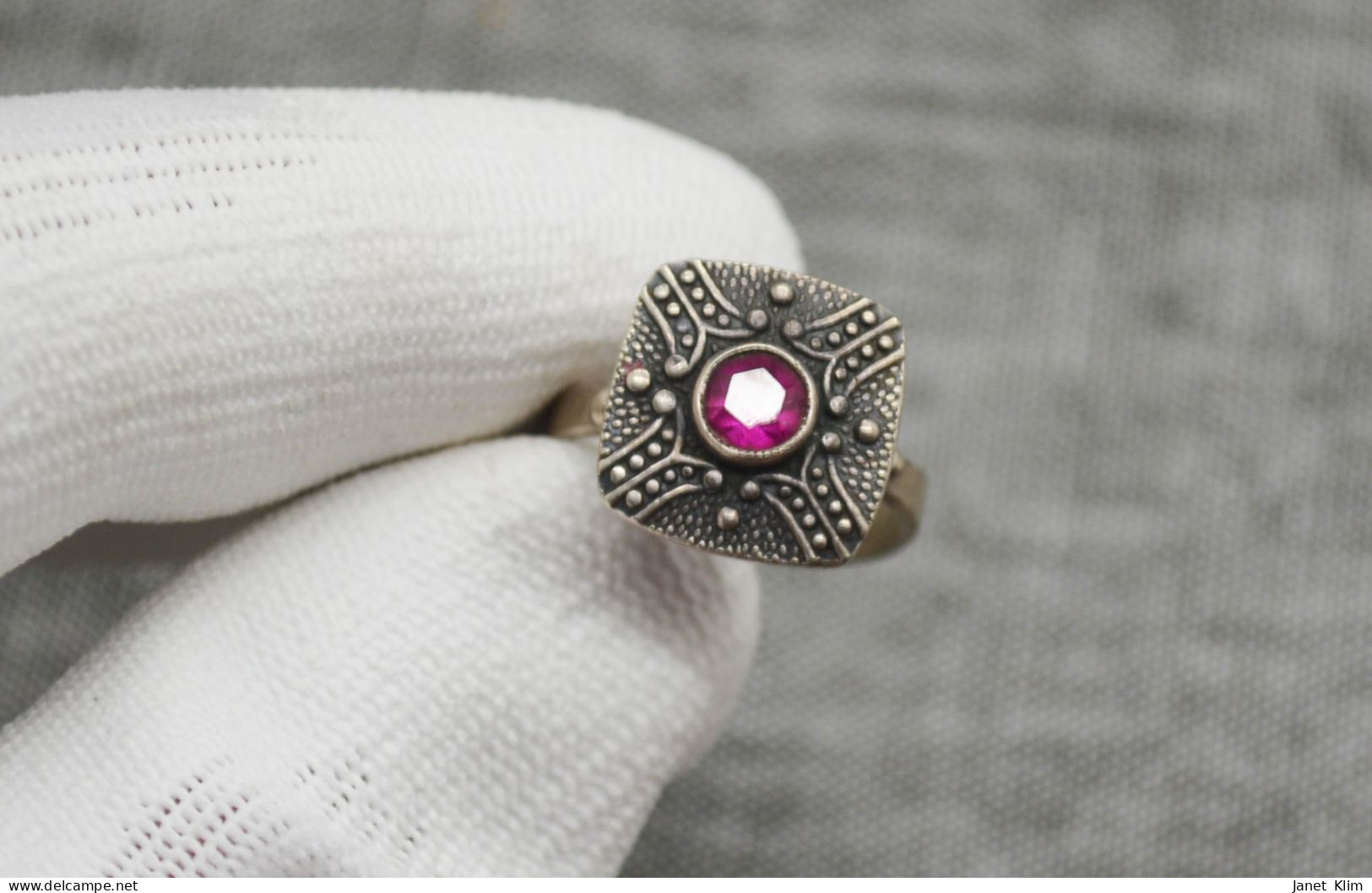 Vintage Silver Ring With Stone 875 - Rings