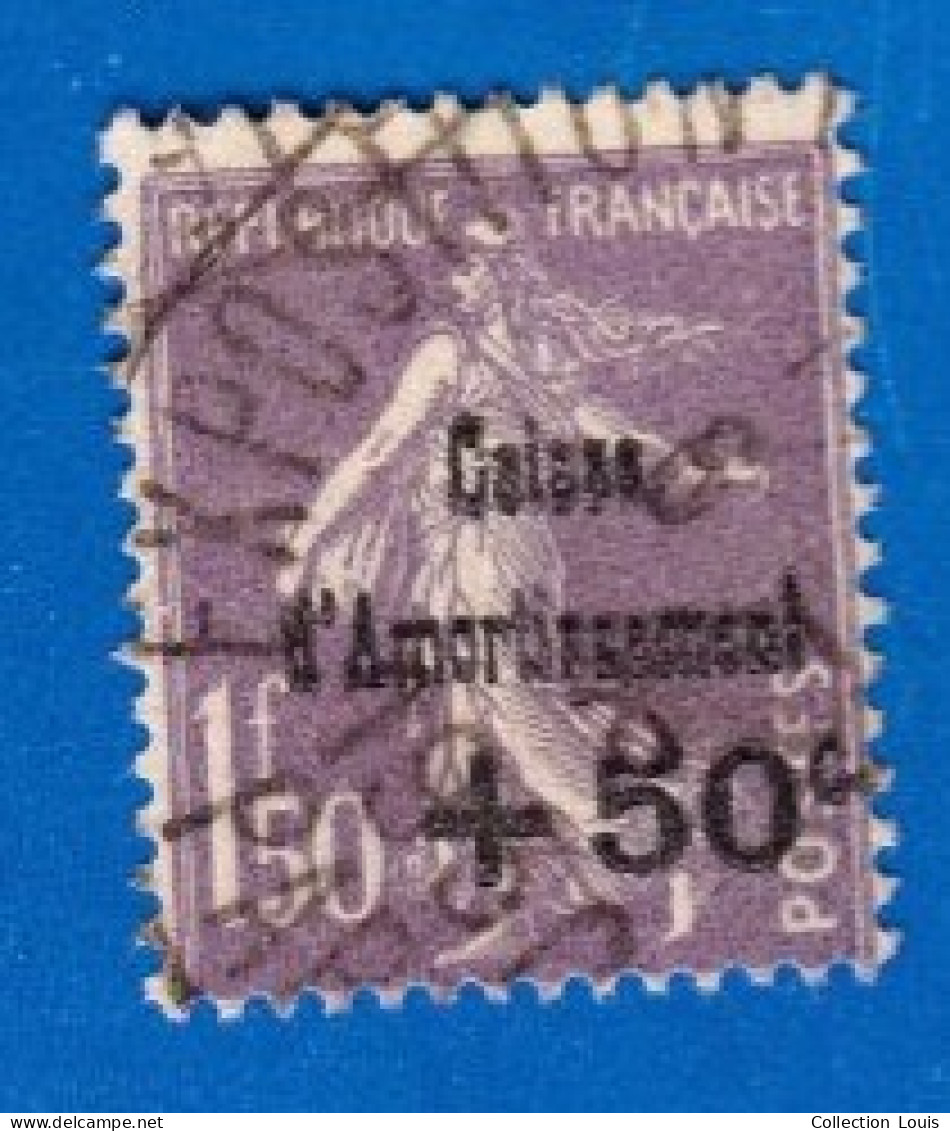 Timbre France Caisse D'amortissement 1930 Y&T N°268 Semeuse +50C / 1f50 Violet Oblitéré - 1927-31 Caisse D'Amortissement