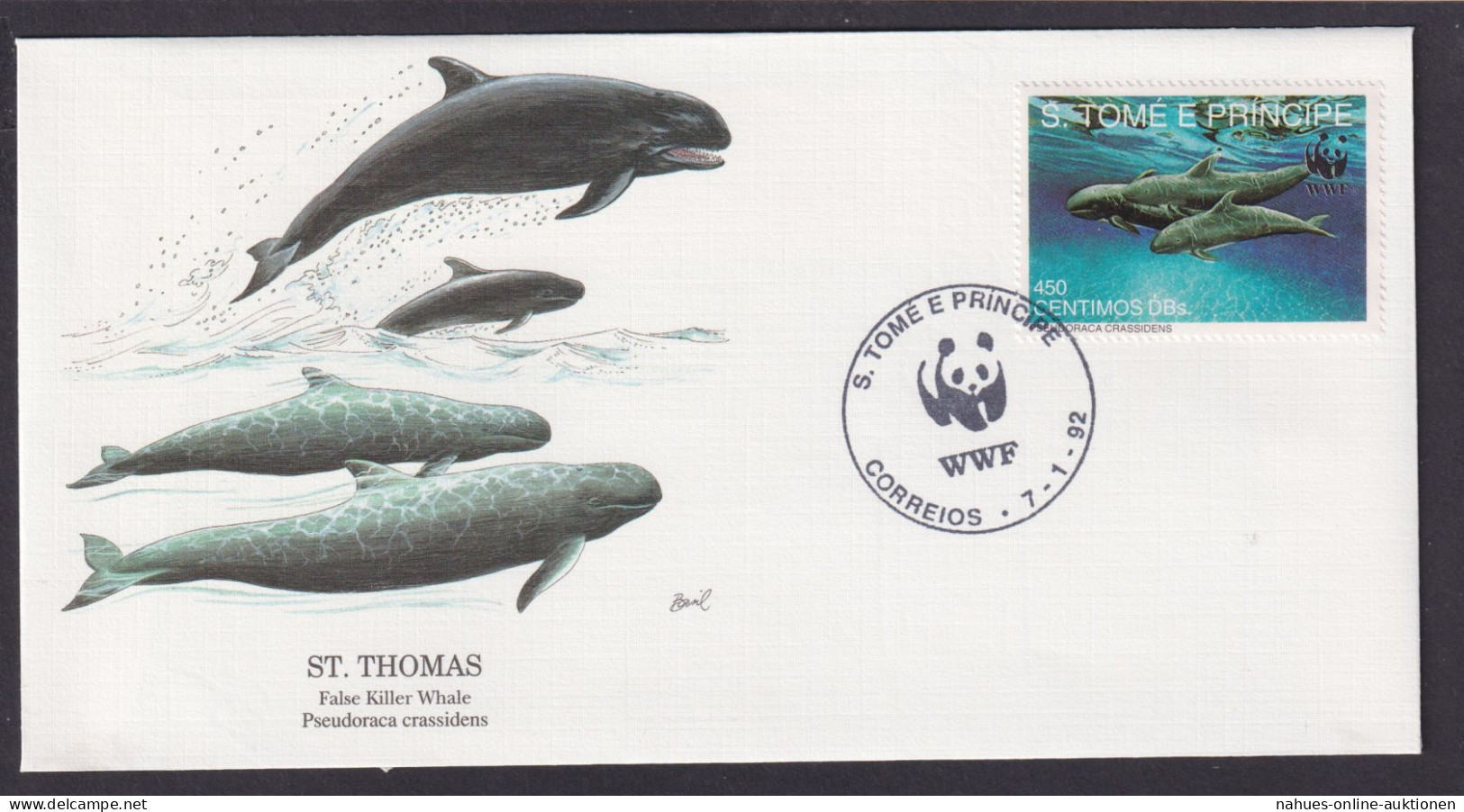 St. Thomas Amerikanische Jungferninseln Fauna Schwertwal Schöner Künstler Brief - British Virgin Islands