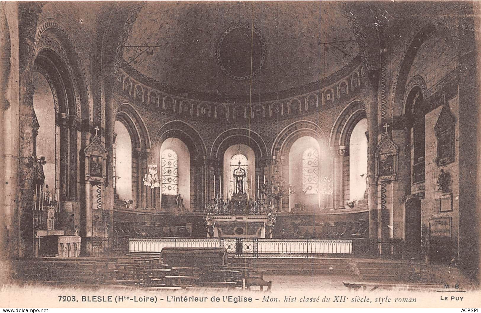 BLESLE L'interieure De L Eglise (scan Recto Verso ) Nono0026 - Blesle