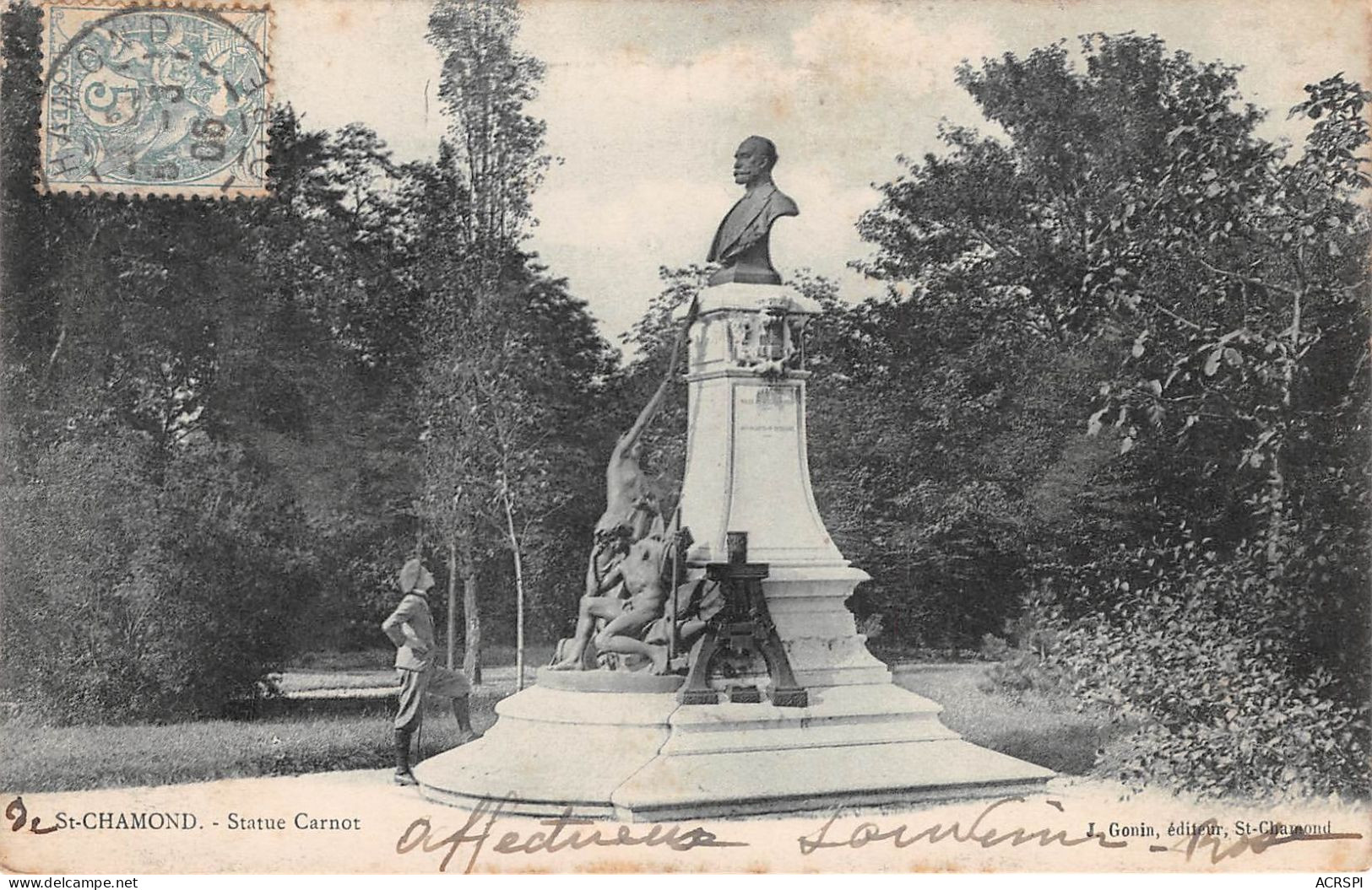 St Chamond Statue Carnot  (scan Recto Verso)NONO0020 - Saint Chamond