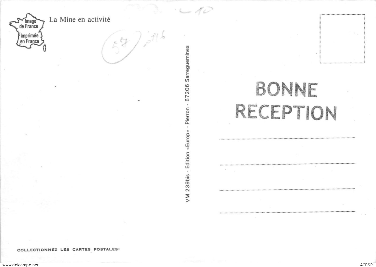 France Lorrain Les Mine En Activite (scan Recto Verso ) Nono0046 - Lorraine