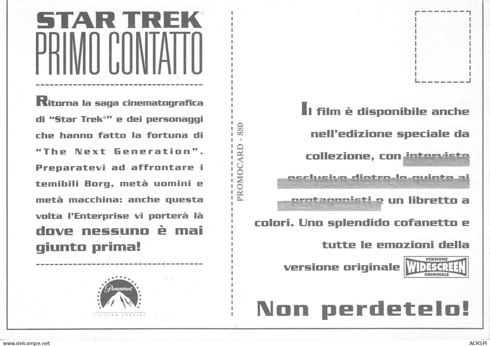 STAR TREK Primo Contatto  Ogni Resistenza E Inutile (SCAN RECTO VERSO)NONO0069 - TV Series