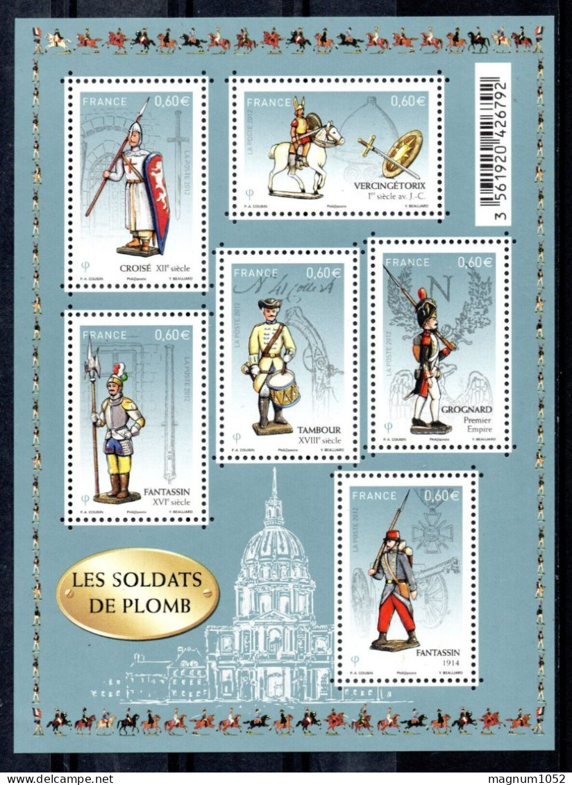 VARIETE BC SOLDAT DE PLOMB 2012 ** - DOUBLE IMPRESSION DU NOIR SUR LA GOMME - TRES VISIBLE AU SCANN - MAGNIFIQUE - Unused Stamps