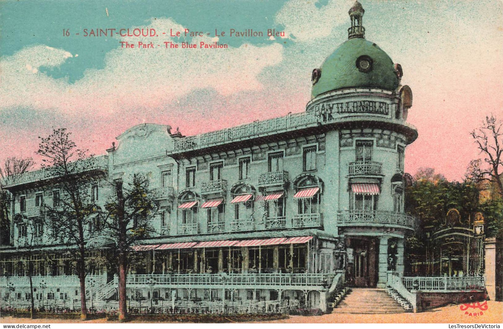 FRANCE - Saint Cloud - Le Parc - Le Pavillon Bleu - The Park - Colorisé - Carte Postale Ancienne - Saint Cloud