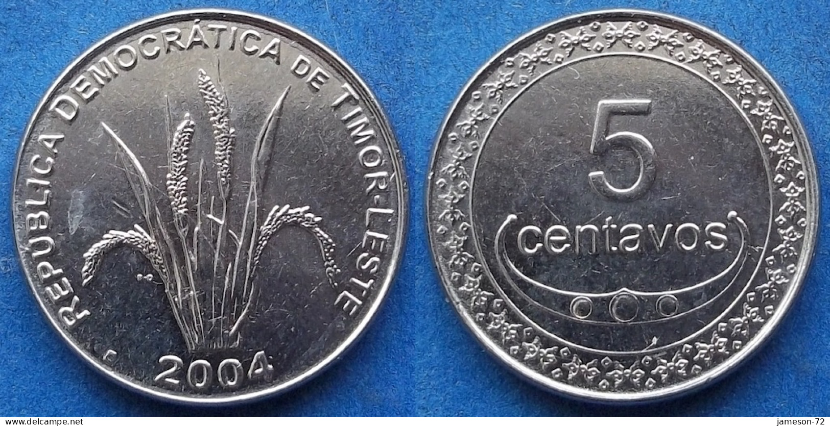 EAST TIMOR - 5 Centavos 2004 "Rice Plant" KM# 2 Democratic Republic Of Timor-Leste (2003) - Edelweiss Coins - Timor