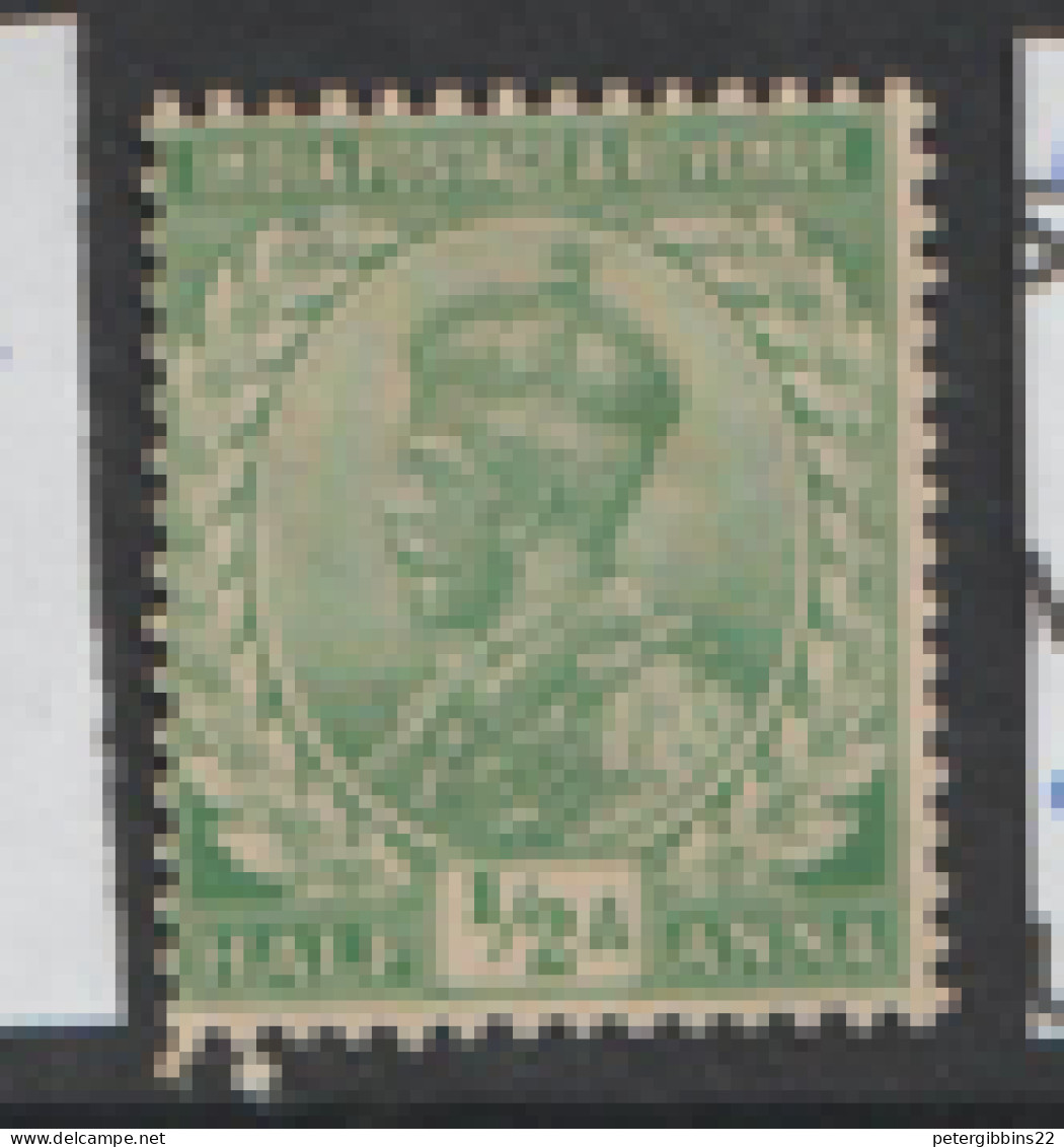 India  1911  SG 156   1/2a Emerald  Fine Used - 1902-11 King Edward VII