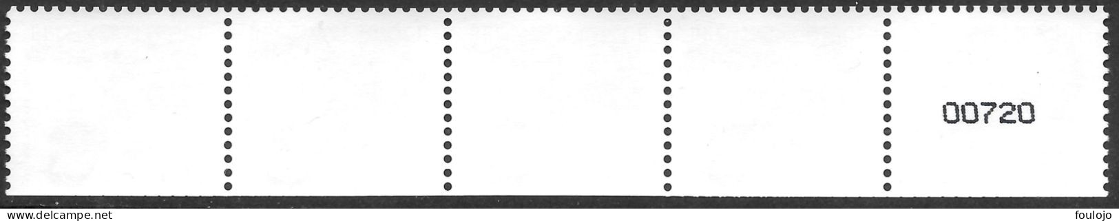 R96 Pie-grièche écorcheur Bande De 5 Timb. Avec N° 5 Chiffres Les Timbres Sont Rognés En Haut (lot 85 - Rouleaux