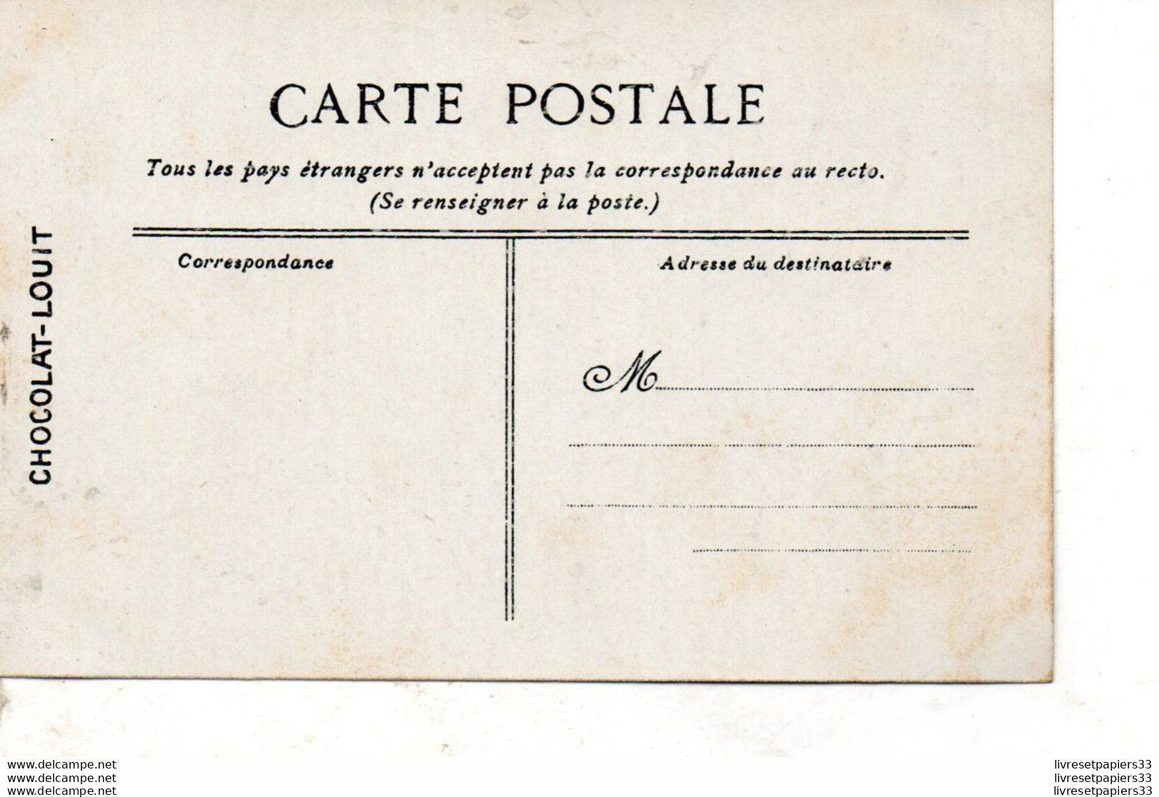 CPA Collection édité Pour Le Chocolat Louit  -  Toulon Marine Française - Exercice Au Révolver Au Petit Rang - Militaria - Chocolat