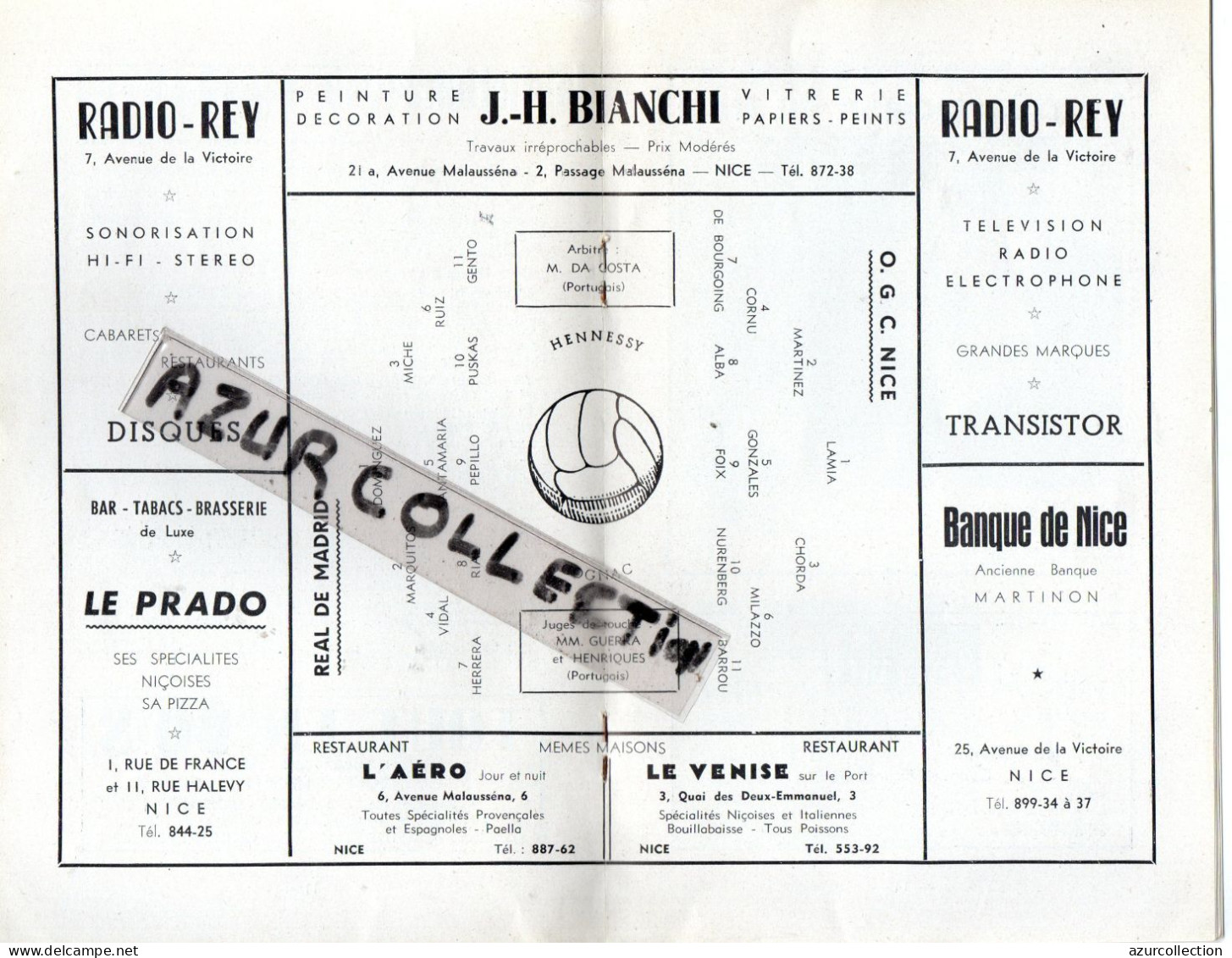 1/4 FINALE COUPE EUROPE . NICE / REAL DE MADRID . 1960. NUMERO SPECIAL. 24 PAGES - Altri & Non Classificati