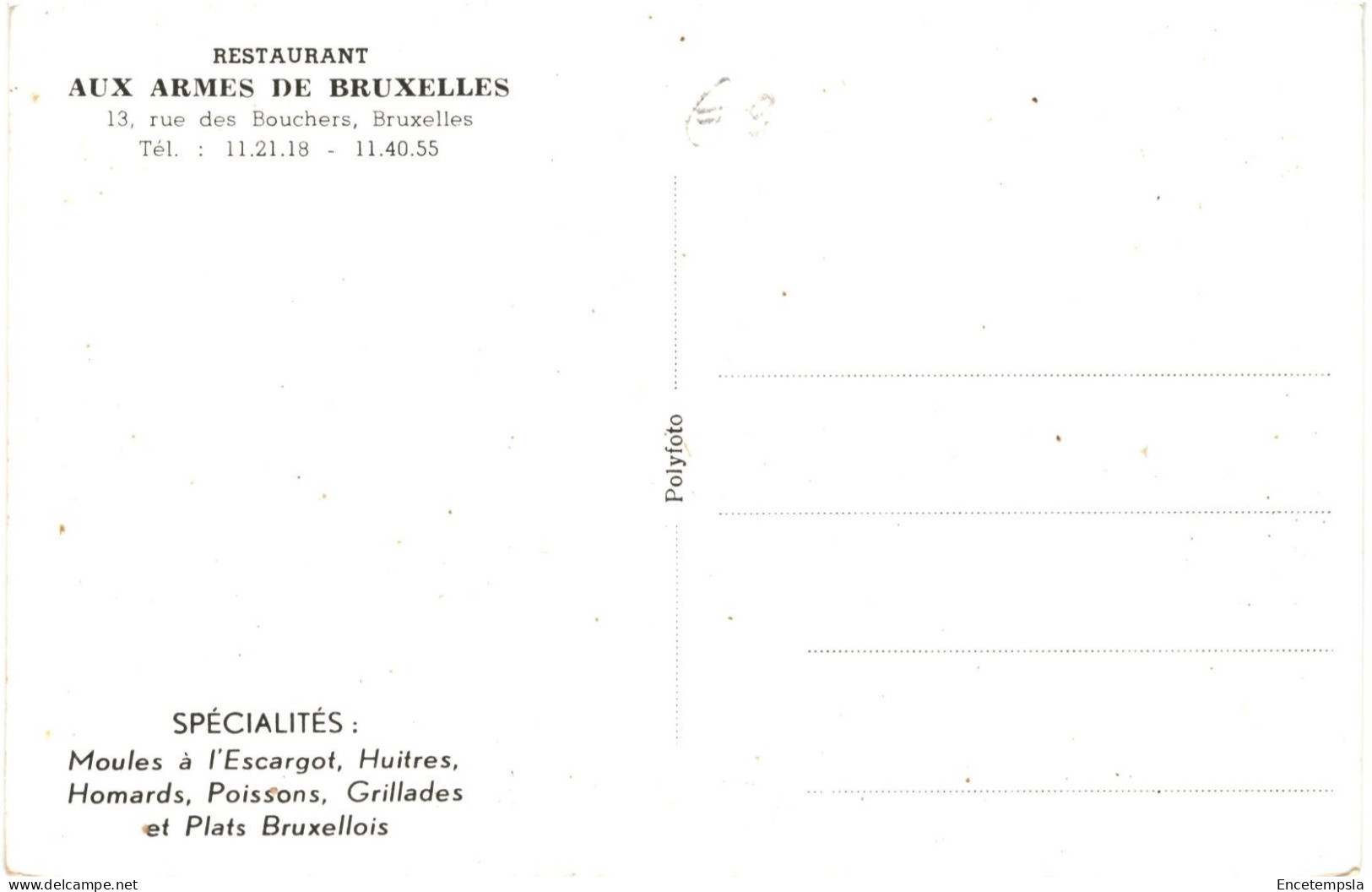 CPA Carte Postale Belgique Bruxelles Restaurant Aux Armes De  Bruxelles VM78463 - Cafés, Hotels, Restaurants