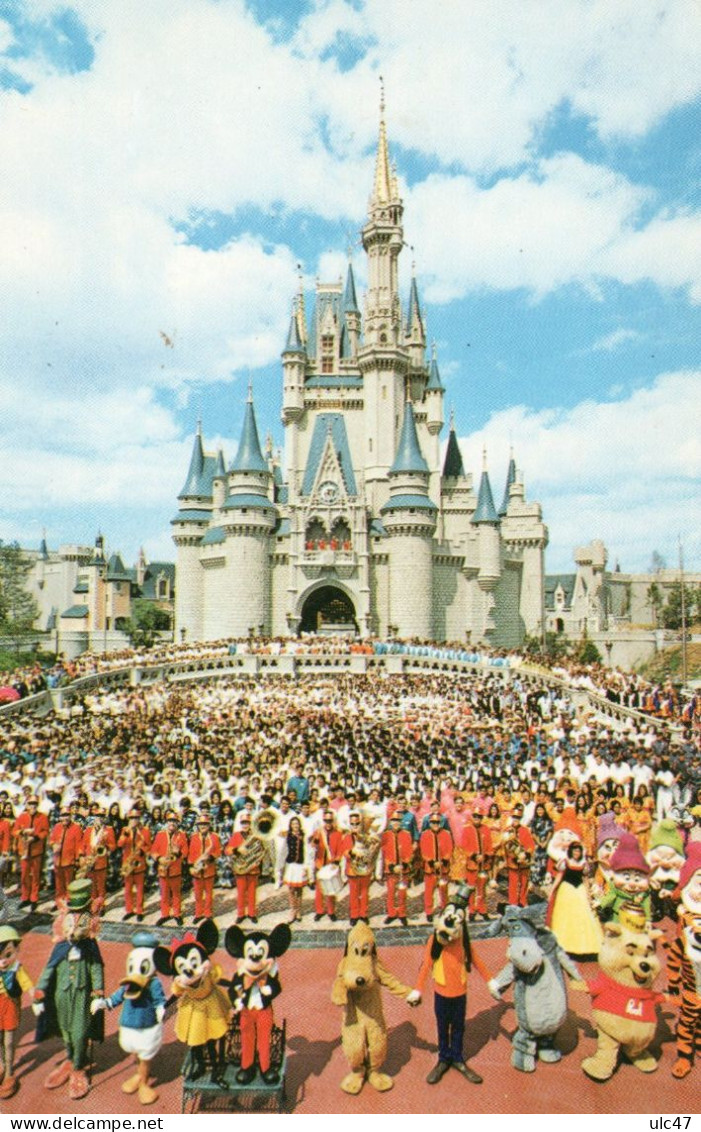 - "WELCOME TO WALT DISNEY WORLD" - Cinderella Castle - Scan Verso - - Disneyworld