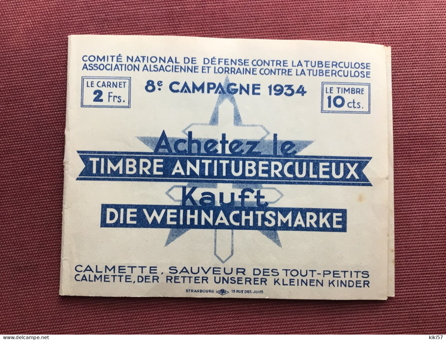 CARNET DE TIMBRES ANTITUBERCULEUX 1934 Complet - Tuberkulose-Serien
