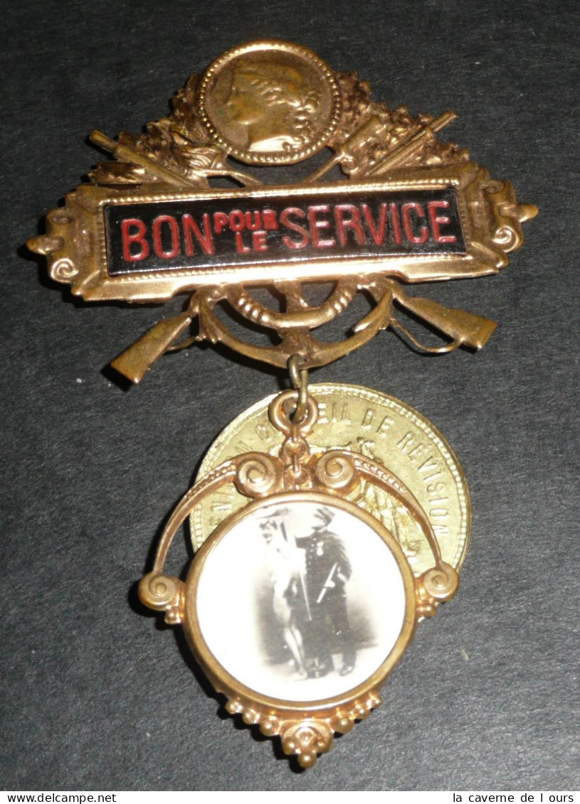 Ancienne Décoration Militaire "Bon Pour Le Service" Avec Médaille "conseil De Révision" "Vive La Classe" - Andere & Zonder Classificatie