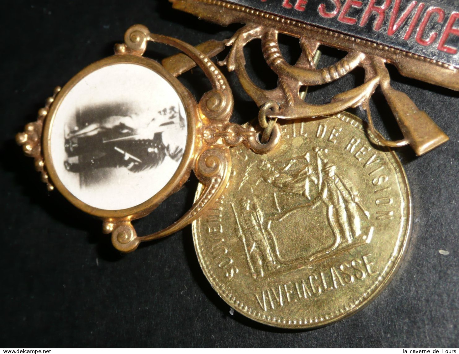 Ancienne Décoration Militaire "Bon Pour Le Service" Avec Médaille "conseil De Révision" "Vive La Classe" - Andere & Zonder Classificatie