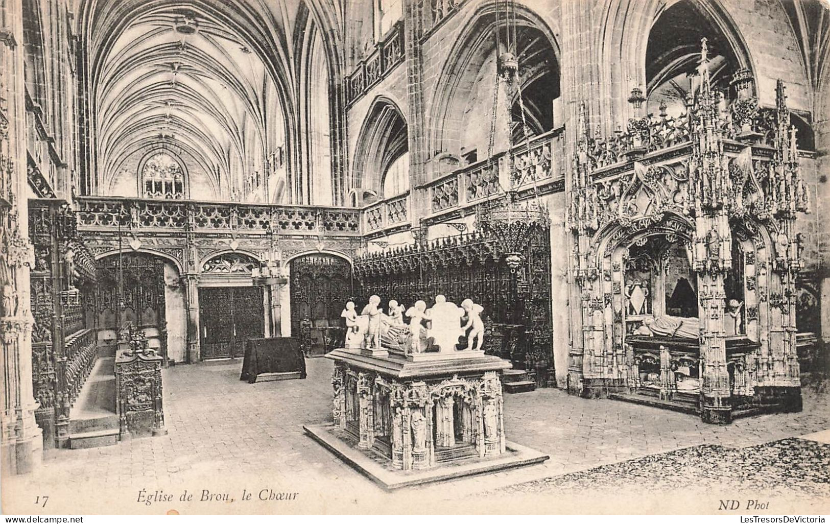FRANCE - Eglise De Brou - Le Chœur - N D Phot - Vue Générale - Vue à L'intérieur De L'église - Carte Postale Ancienne - Eglise De Brou