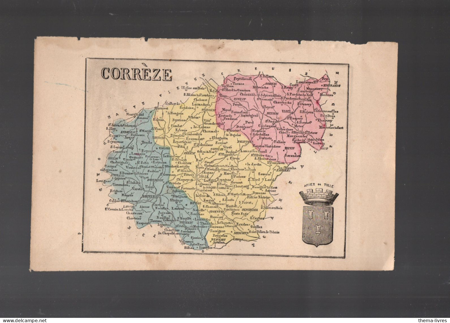 Carte Départementale Couleur  XIXe ..  Recto; CORSE   Verso CORREZE    (M6423  C) - Cartes Géographiques