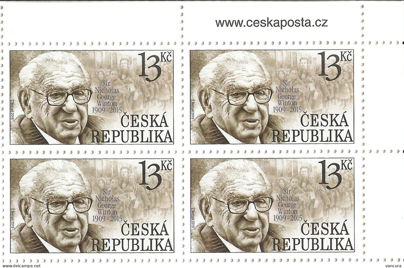 ** 860 Czech Republic Tribute To Sir Nicolas 2015 - Nuevos