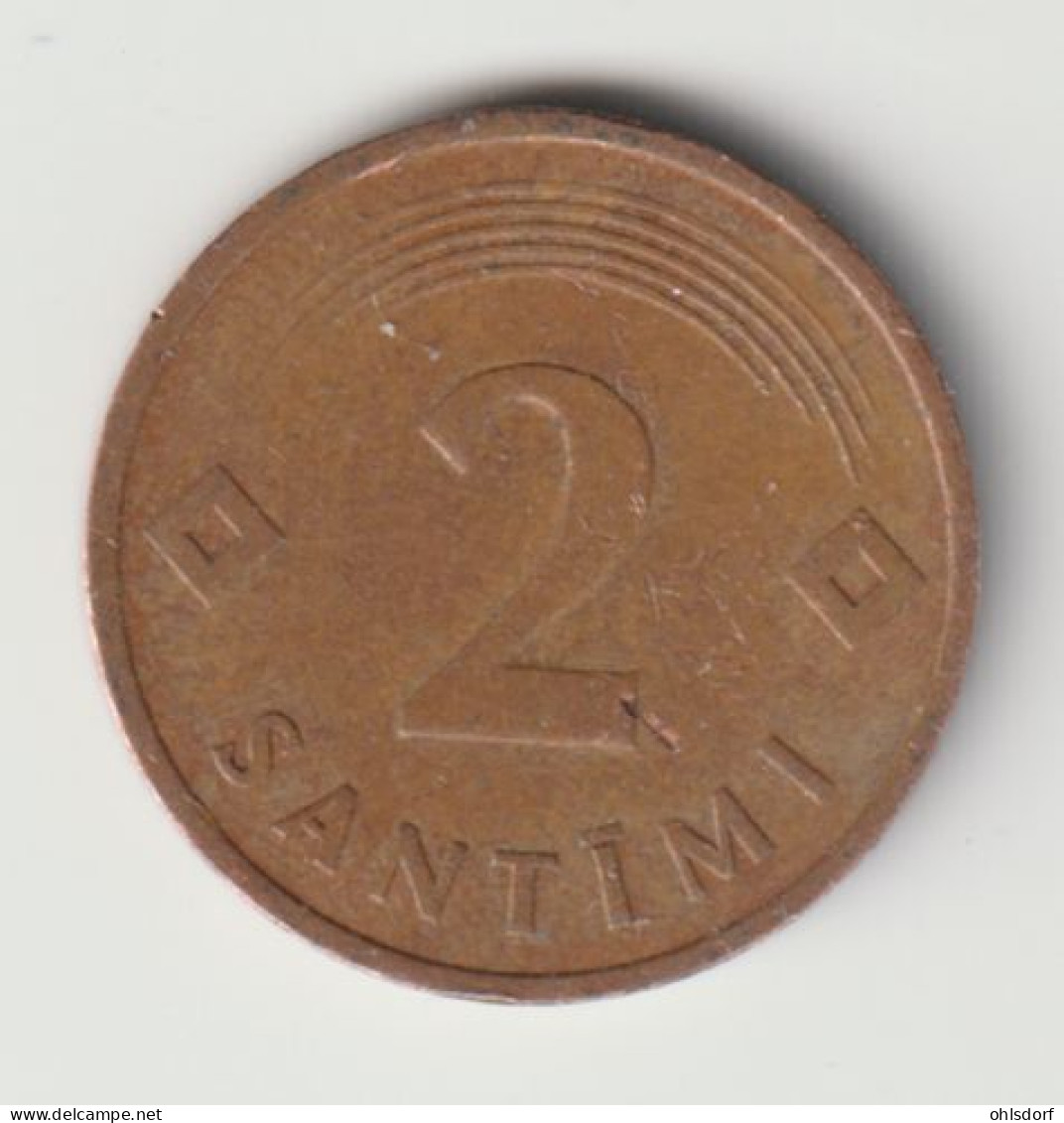 LATVIA 1992: 2 Santimi, KM 21 - Lettland