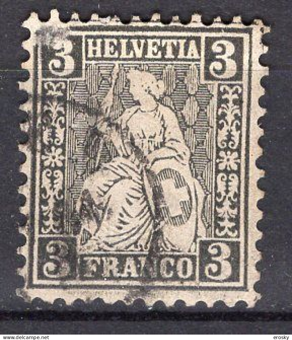 T1642 - SUISSE SWITZERLAND Yv N°34 AMINCY Thin - Usados