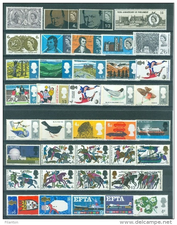 GREAT BRITAIN - Selection 1966-1970 - MNH** - Collections