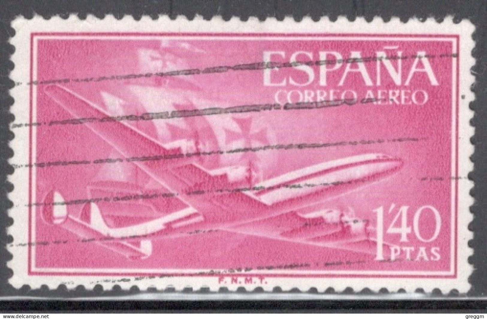 Spain 1955 Single Stamp Issued As An Airmail Definitive In Fine Used. - Gebruikt