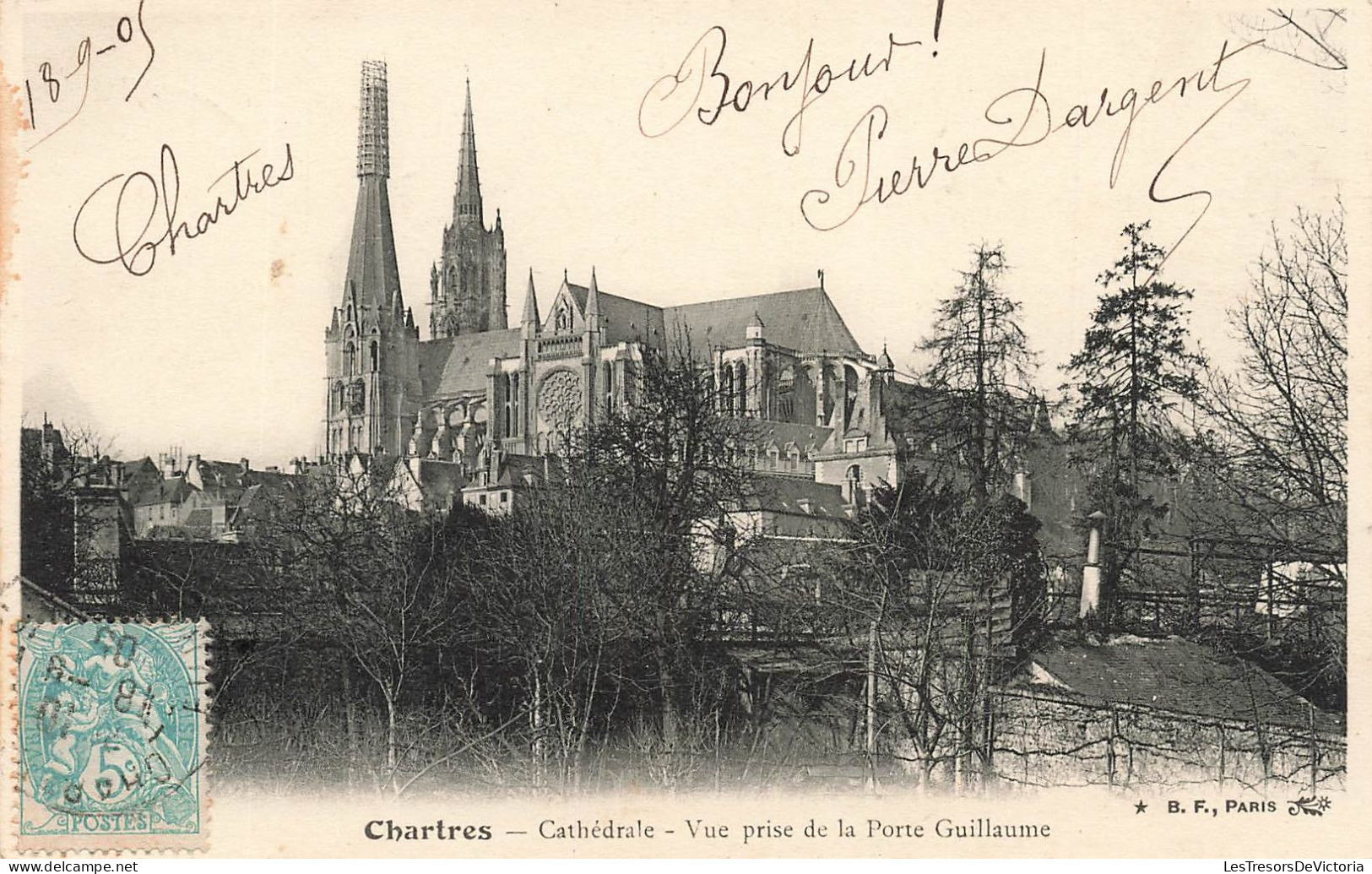 FRANCE - Chartres - Cathédrale - Vue Prise De La Porte Guillaume - Vue Générale - Carte Postale Ancienne - Chartres