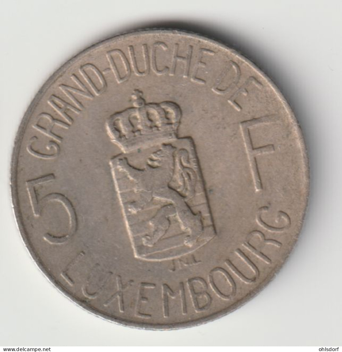 LUXEMBOURG 1962: 5 Francs, KM 51 - Luxemburg